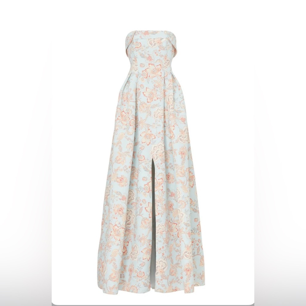 Sachin & Babi Brielle Strapless Floral Gown
